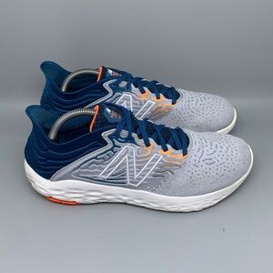 New Balance Fresh Foam Beacon v3 White/Blue Running Shoes MBECNGB3 Men’s Sz 10.5